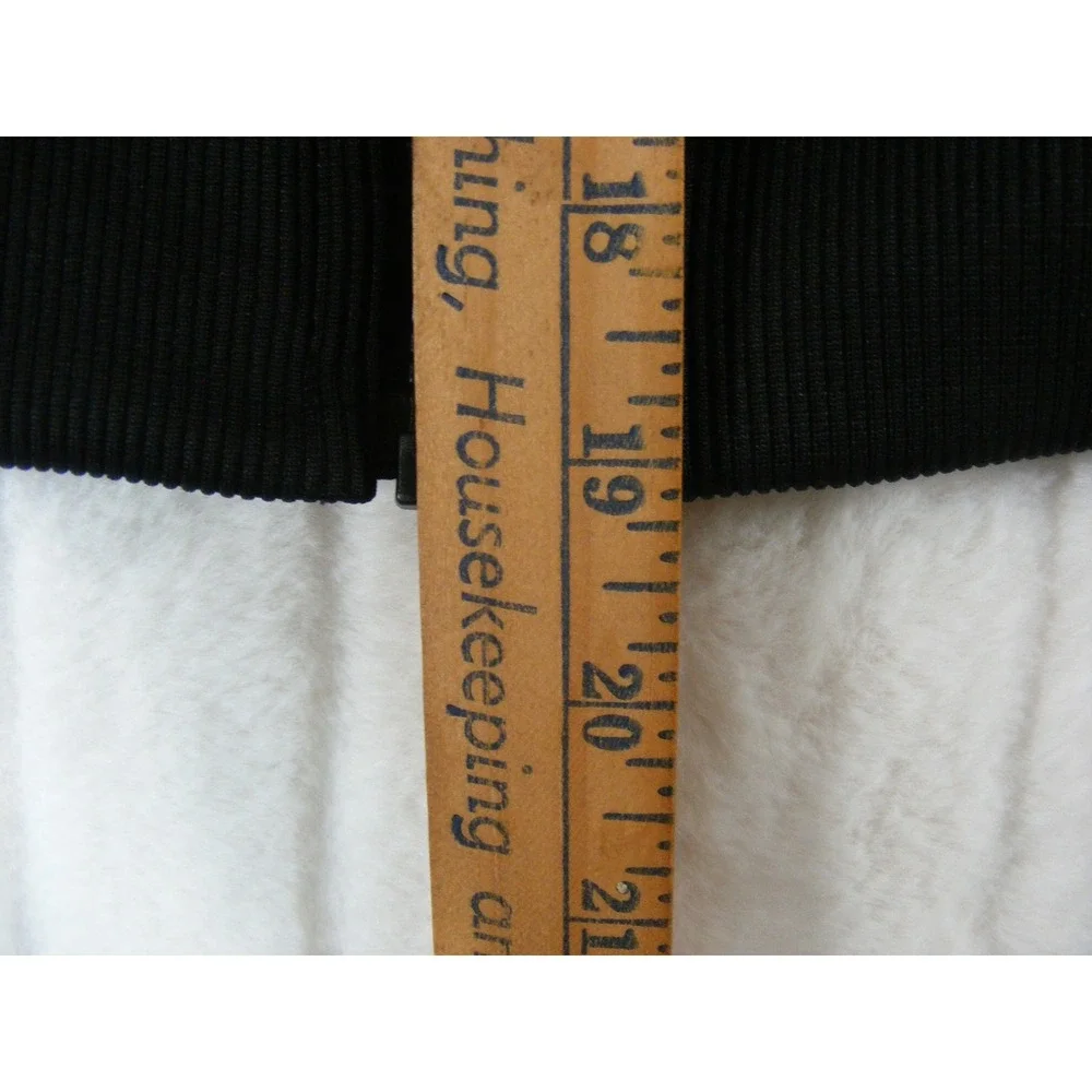 Nike Air Velour Cropped Bomber Jacket Womens Small Black Excellent Embossed Logo - Picture 6 of 10